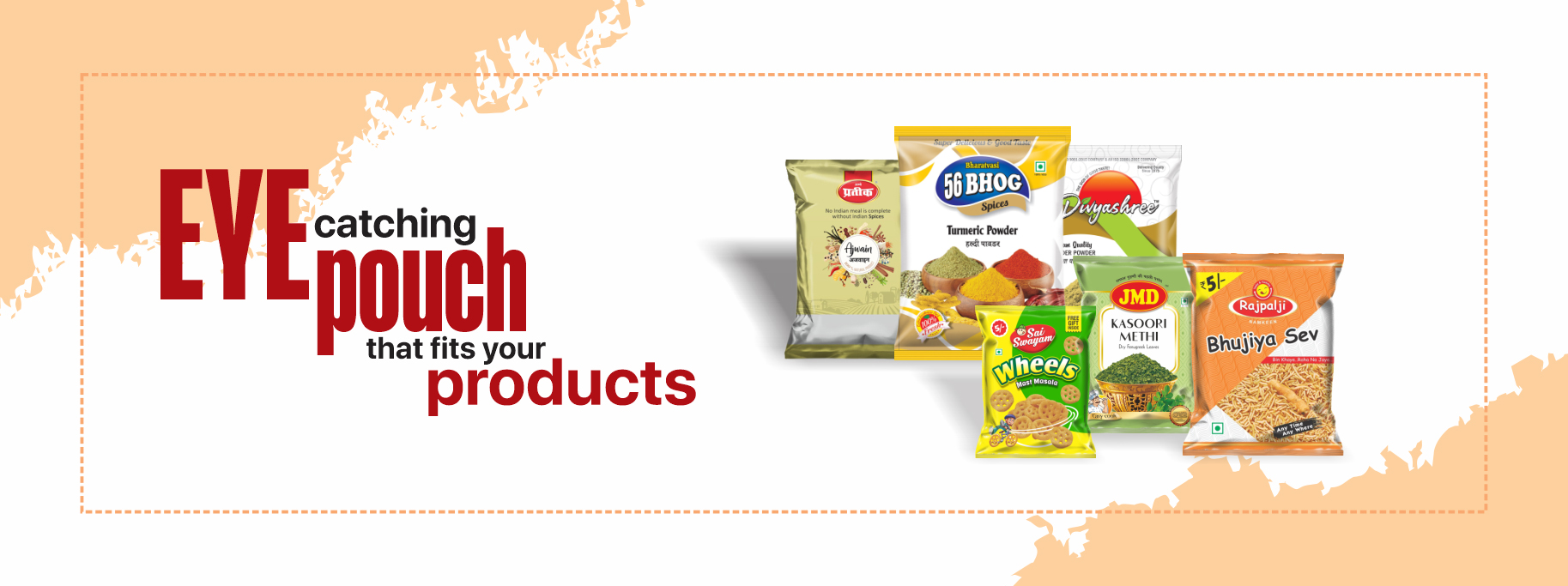 Eye catching pouches that fits you product 